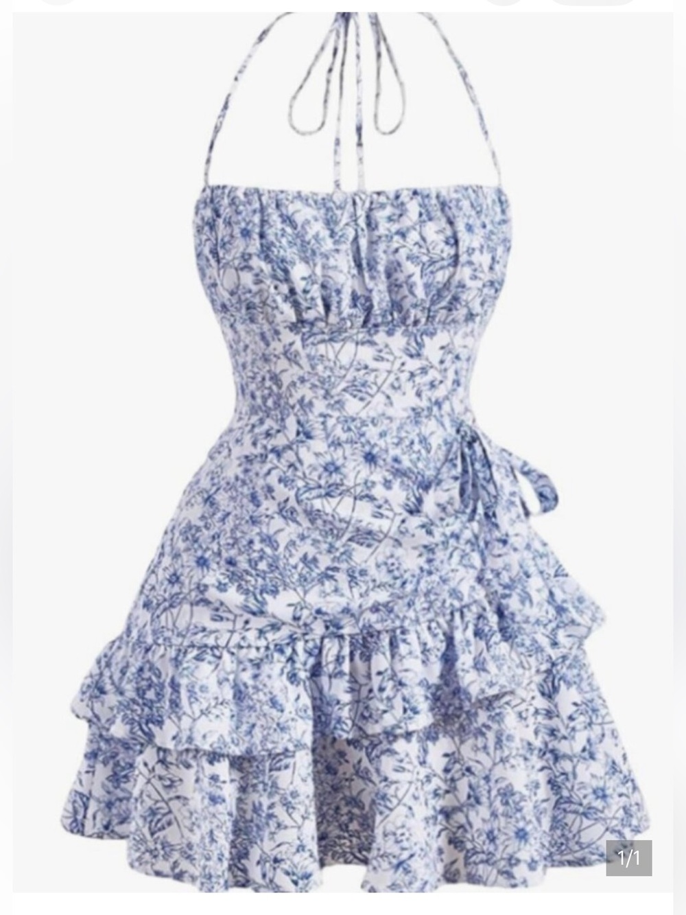 Amazon Blue White Sundress Small
